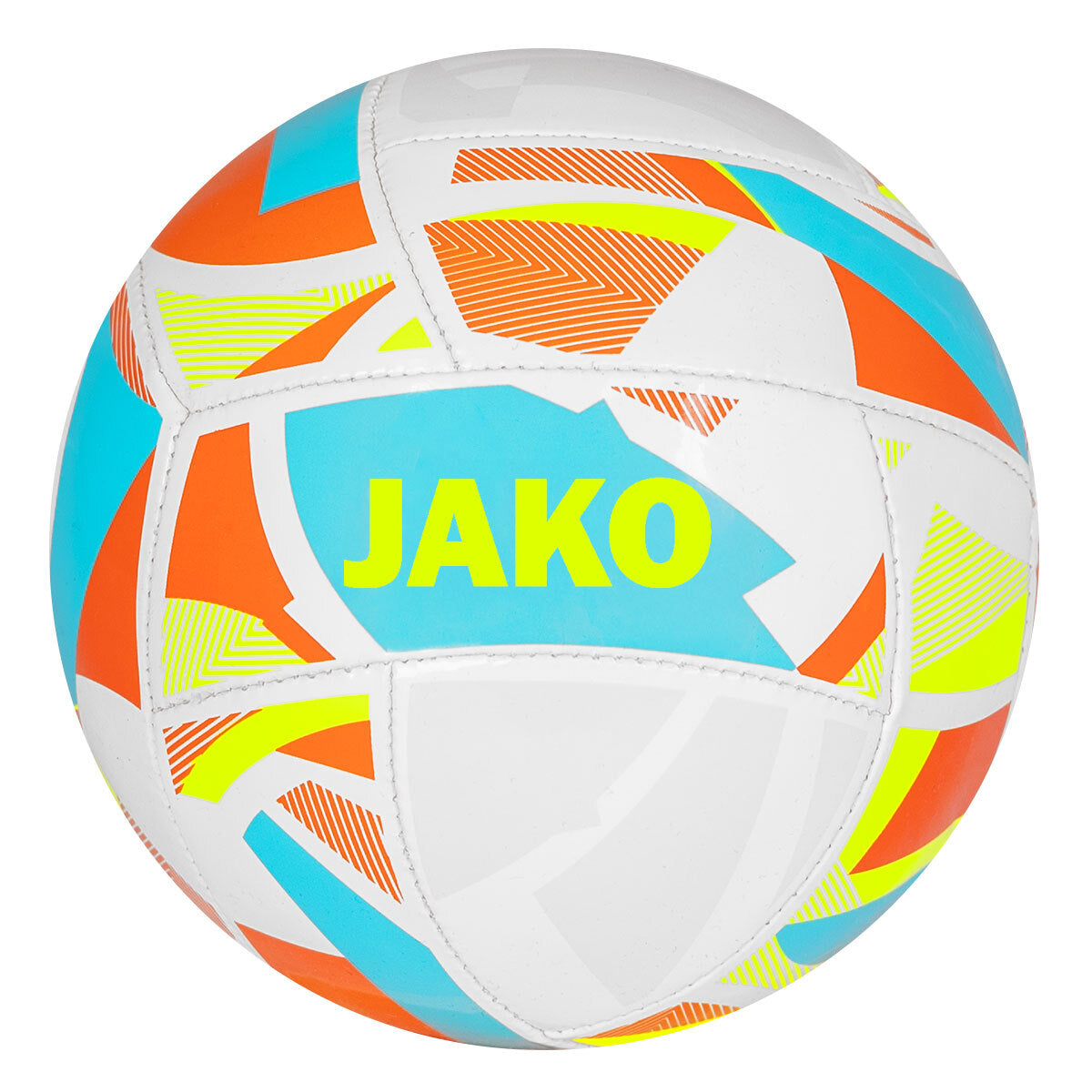 JAKO Miniball Iconic (weiß/cyan/neongelb)