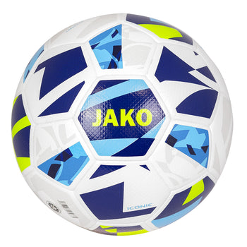 JAKO Spielball Iconic (weiß/navy/neongelb)