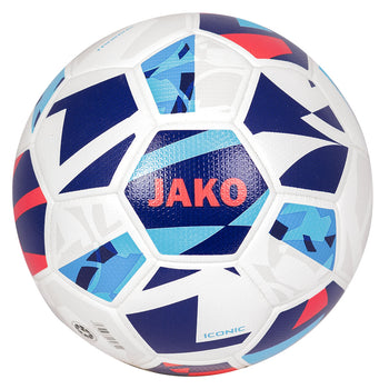 JAKO Trainingsball Iconic (weiß/navy/coral)
