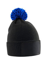 Kids Snowstar Patch Beanie (Black/Bright Royal)