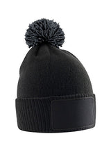Kids Snowstar Patch Beanie (Black/Graphite Grey)