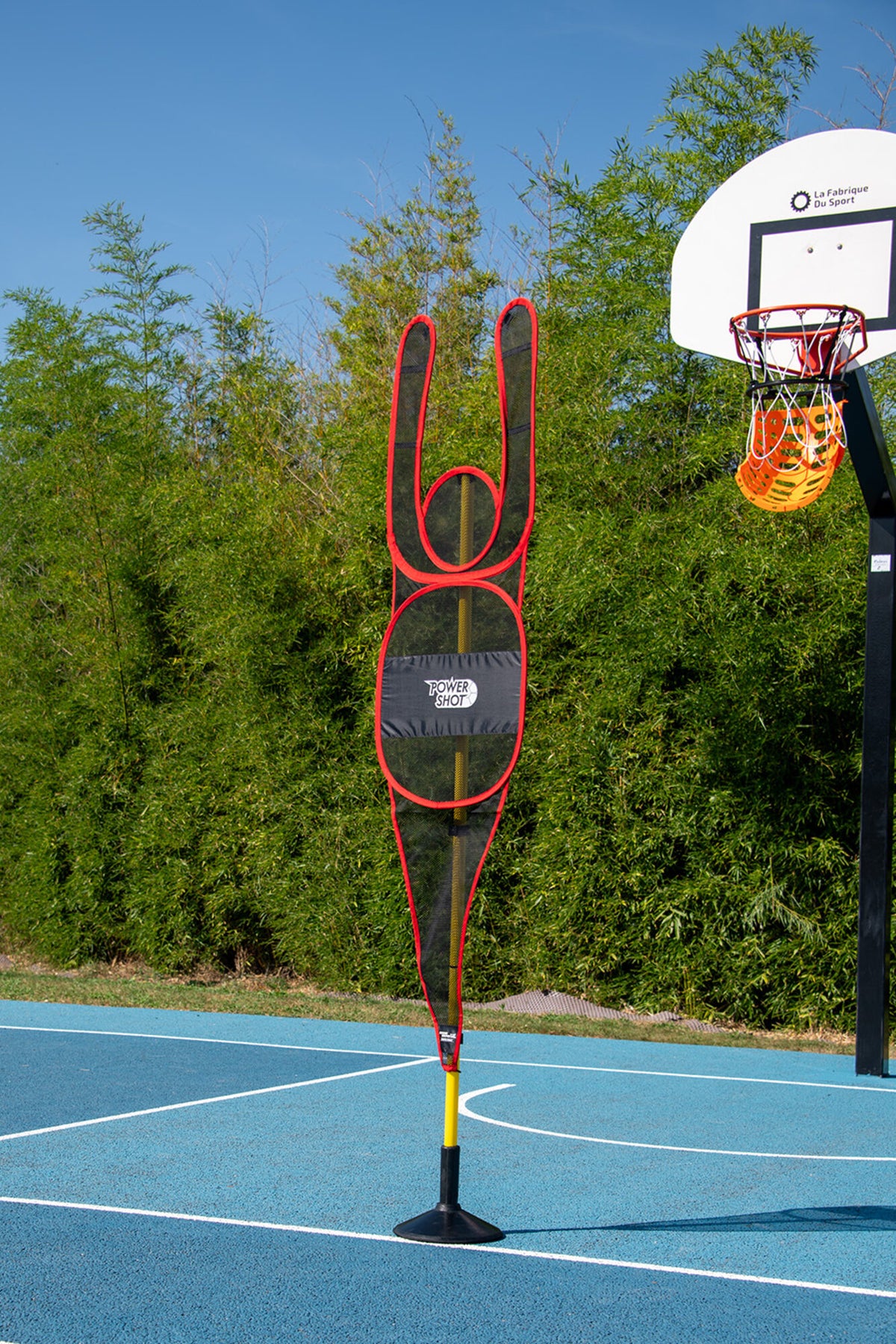 POWERSHOT Mesh-Dummy Indoor Handball/Basketball inkl. Zubehör (schwarz/rot)