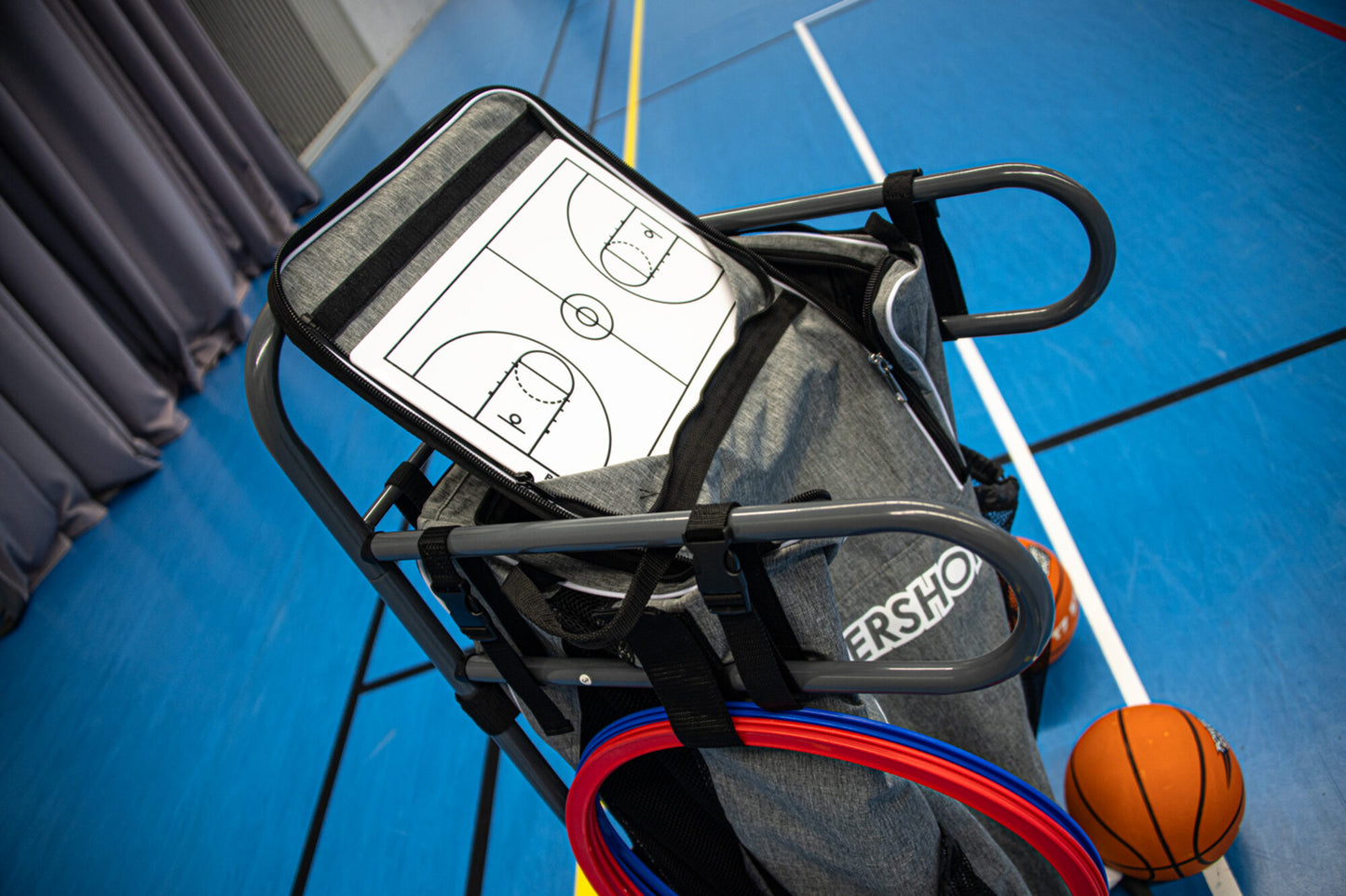 Powershot Der ultimative Gerätewagen-Basketball Grau Weiß