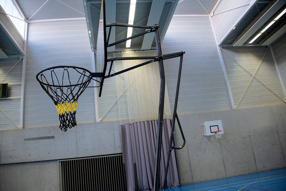 POWERSHOT Mobiler Basketballkorb Senior – höhenverstellbar (gelb/schwarz)