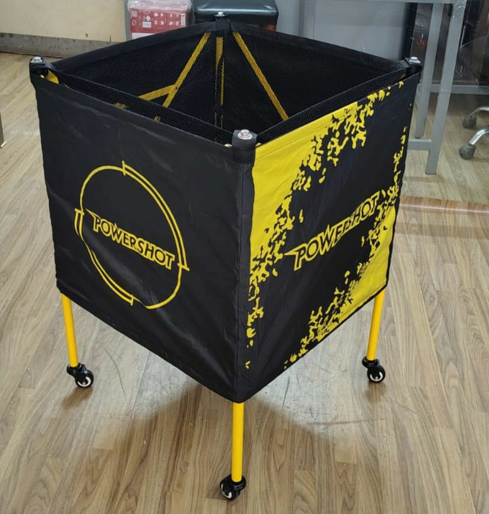 POWERSHOT Ballwagen faltbar (schwarz/gelb)