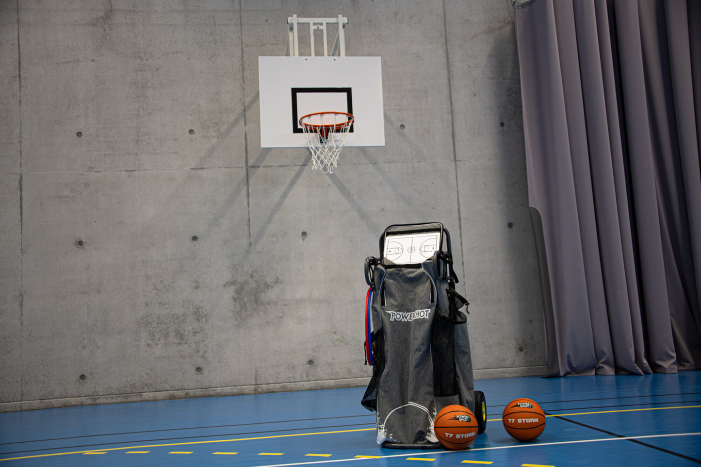 Powershot Der ultimative Gerätewagen-Basketball Grau Weiß