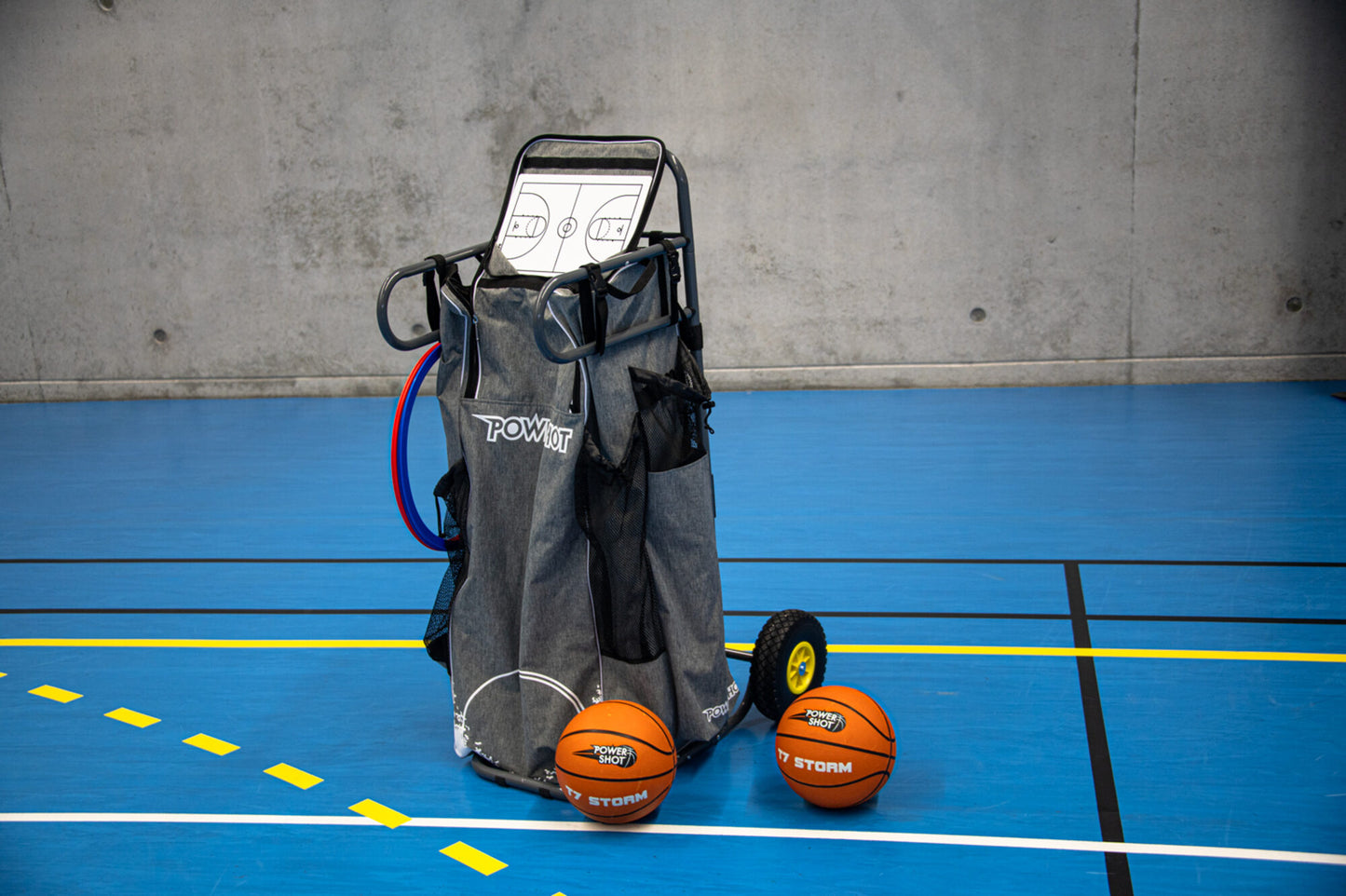 Powershot Der ultimative Gerätewagen-Basketball Grau Weiß