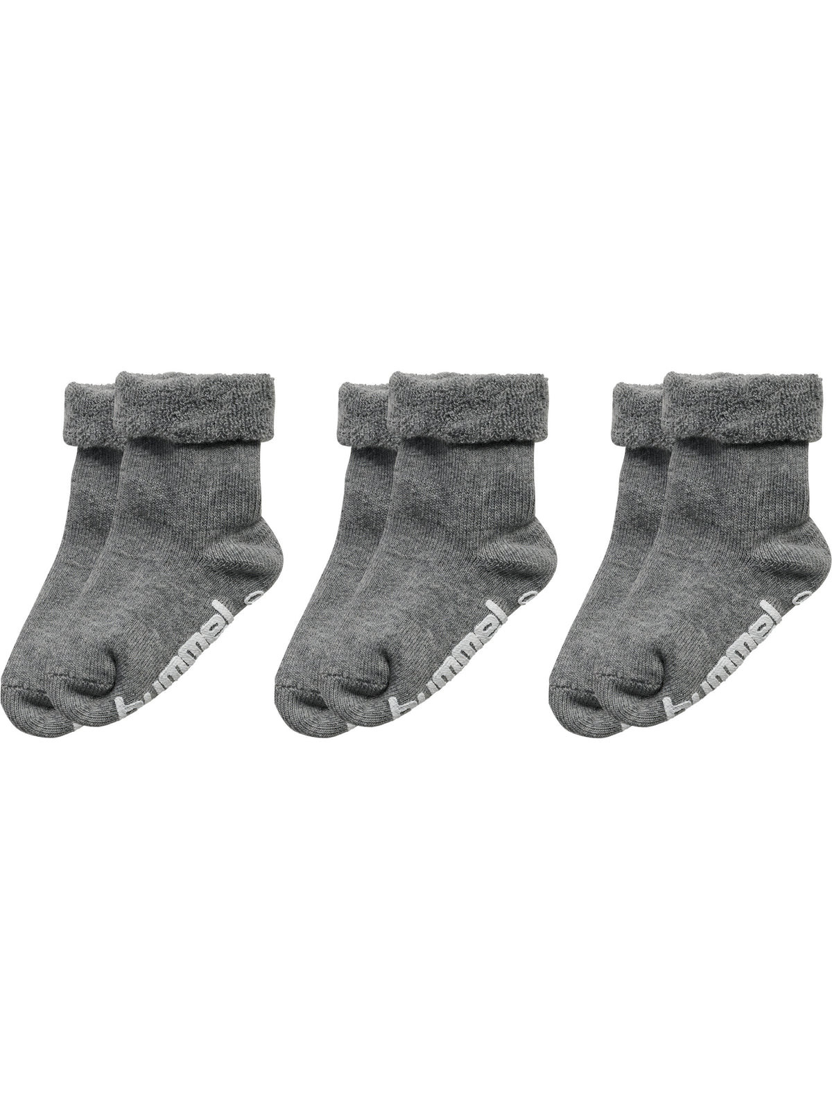 HUMMEL Mini Non Slip 3-Pack Sock Kind (grey melange)