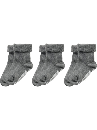 HUMMEL Mini Non Slip 3-Pack Sock Kind (grey melange)