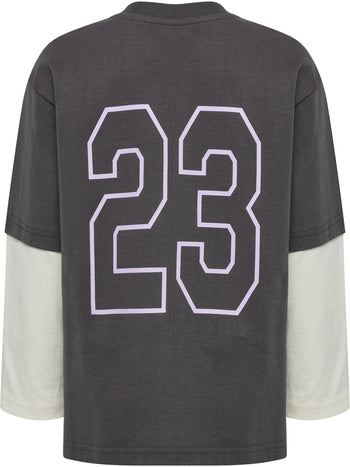 HUMMEL Kiim Layer T-Shirt Ls Kind (pavement)