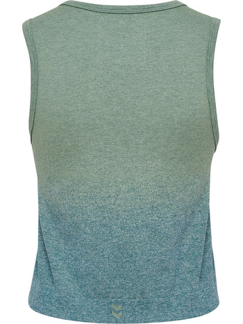 HUMMEL Yoga Seamless Gradient Crop Top Damen (balsam/frosty green)