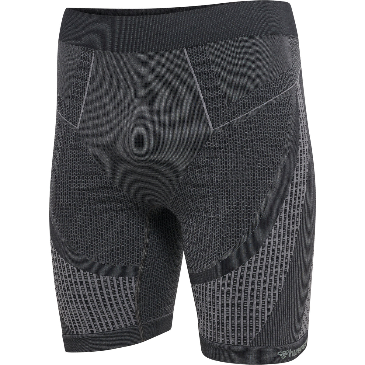 HUMMEL Mt Olli Seamless Tight Shorts (black/asphalt melange)