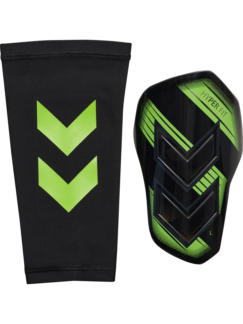 HUMMEL Shin Guards Hyper Fit (transparent/green gecko)