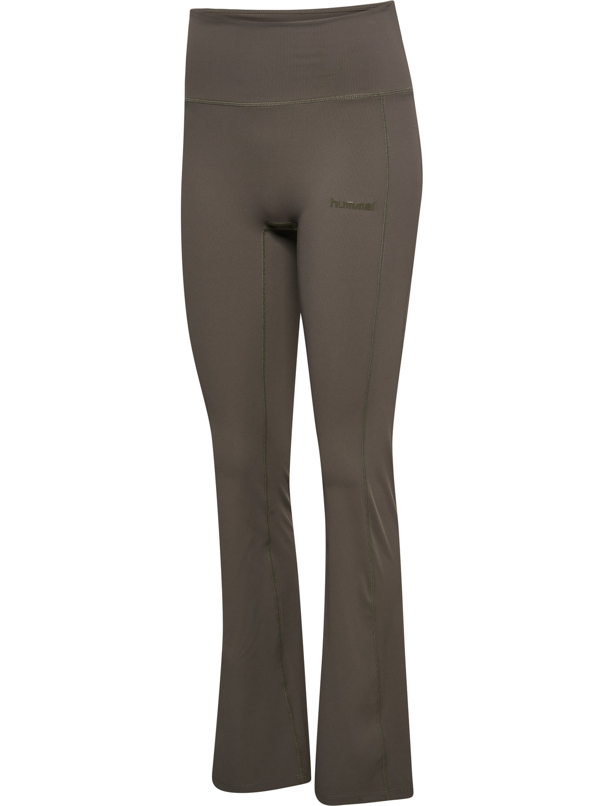 HUMMEL Prima Rib Straight Leg Hw Tights Damen (major brown)