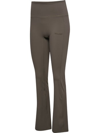 HUMMEL Prima Rib Straight Leg Hw Tights Damen (major brown)