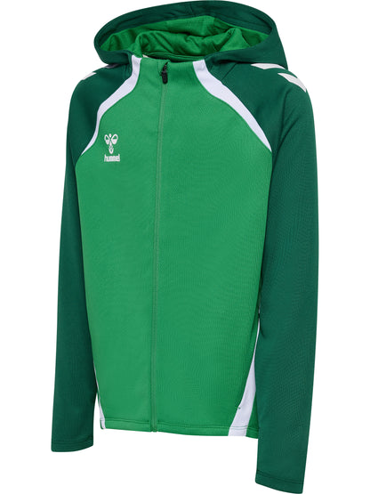 HUMMEL Lead 2.0 Zip Hoodie Kind (jelly bean/evergreen)