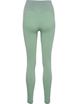 HUMMEL Clea Seamless Mid Waist Tights Damen (chinois geen/silt green mel)