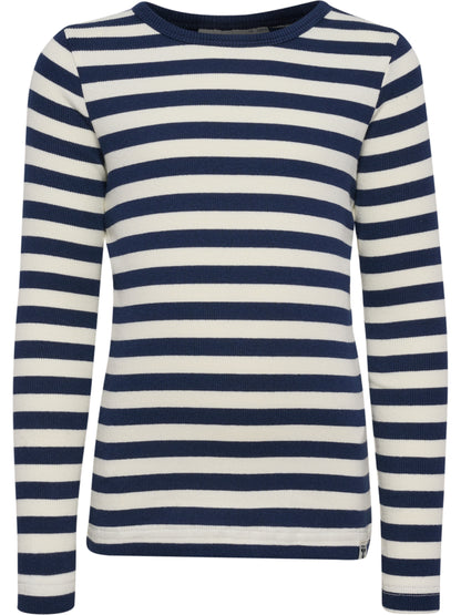 HUMMEL Alpha T-Shirt L/S Kind (dress blues/marshmallow)