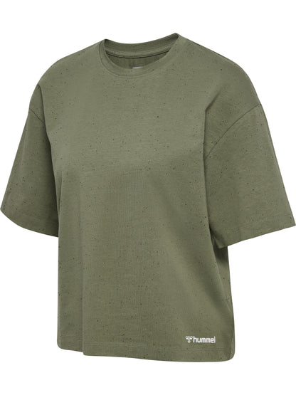 HUMMEL Mt Ultra Boxy Short T-Shirt Damen (deep lichen green melange)
