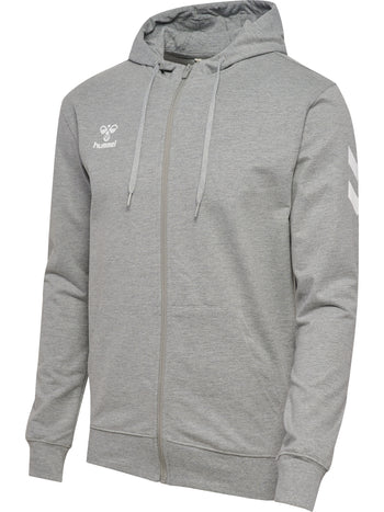 HUMMEL Go 2.0 Chevron Zip Hoodie (grey melange)