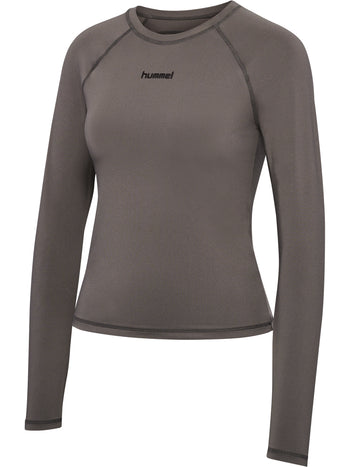 HUMMEL Prima T-Shirt L/S Damen (dark gull gray)