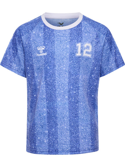 HUMMEL Shimmer T-Shirt S/S Kind (dazzling blue/bright white)