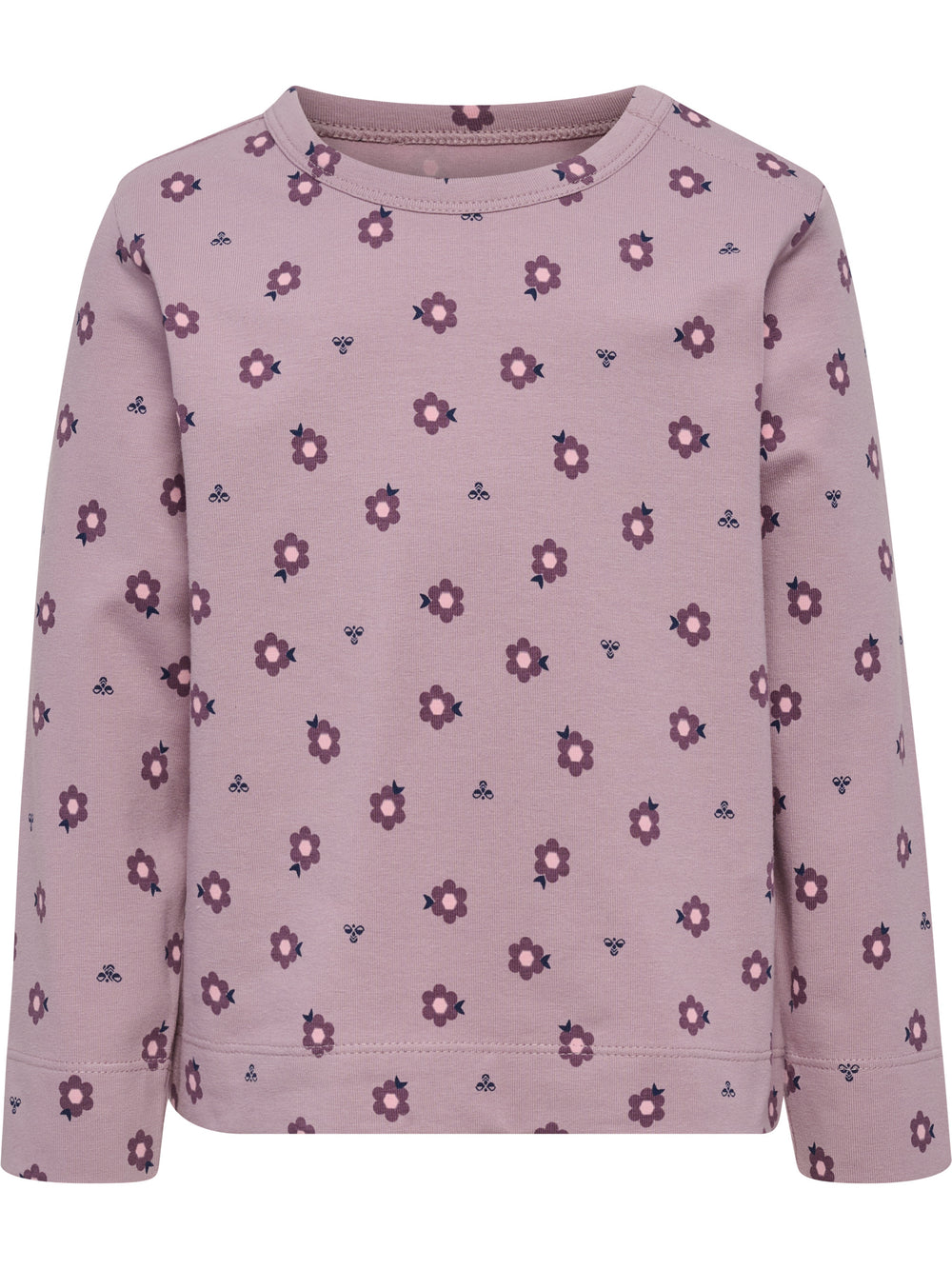 HUMMEL Mini AOP T-Shirt L/S Kind (sea fog)