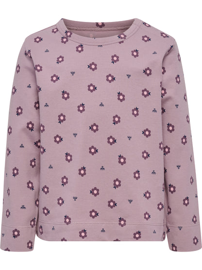 HUMMEL Mini AOP T-Shirt L/S Kind (sea fog)