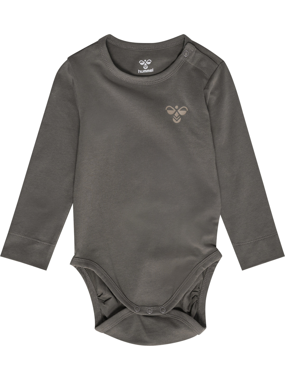 HUMMEL Mini 2-Pack Body L/S Kind (dark gull gray/vintage khaki)