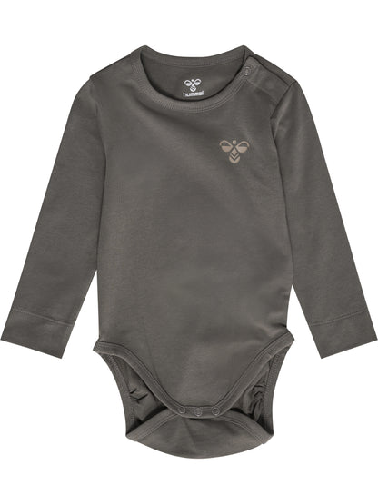 HUMMEL Mini 2-Pack Body L/S Kind (dark gull gray/vintage khaki)
