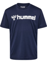 HUMMEL Logo Jersey S/S Unisex Kind Blau