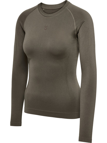 HUMMEL Flow T-Shirt L/S Damen (major brown)