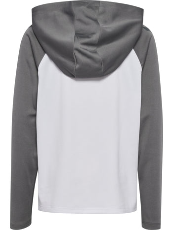 HUMMEL Lead 2.0 Zip Hoodie Kind (white/steel gray)