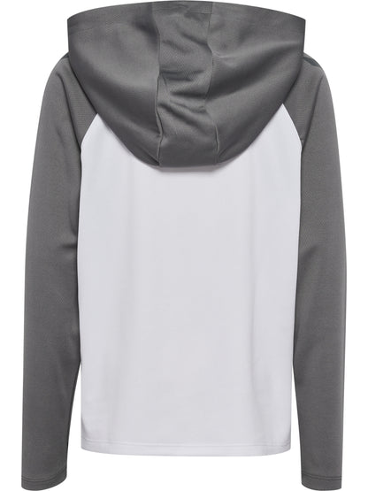 HUMMEL Lead 2.0 Zip Hoodie Kind (white/steel gray)