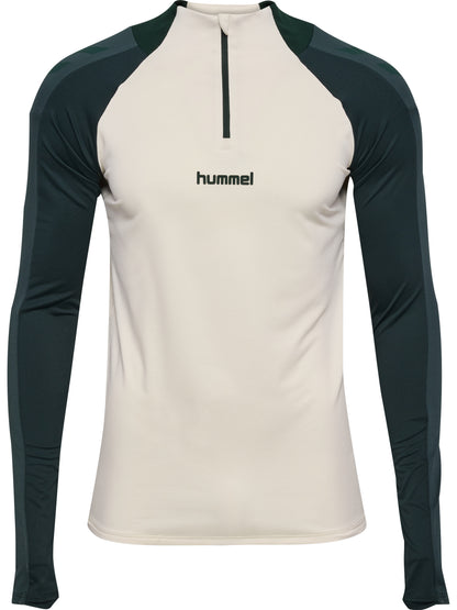 HUMMEL BLAZE27 Pro Training Half Zip (buttercream/darkest spruce)