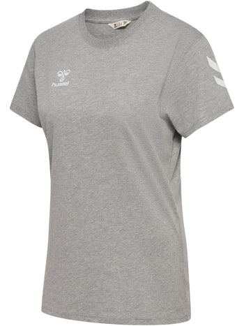 HUMMEL Go 2.0 Chevron T-Shirt S/S Damen (grey melange)