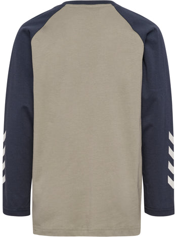 HUMMEL Logo T-Shirt L/S Kind (vintage khaki)