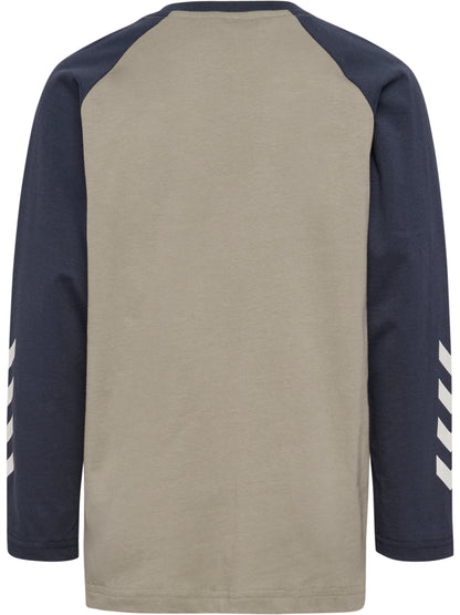 HUMMEL Logo T-Shirt L/S Kind (vintage khaki)