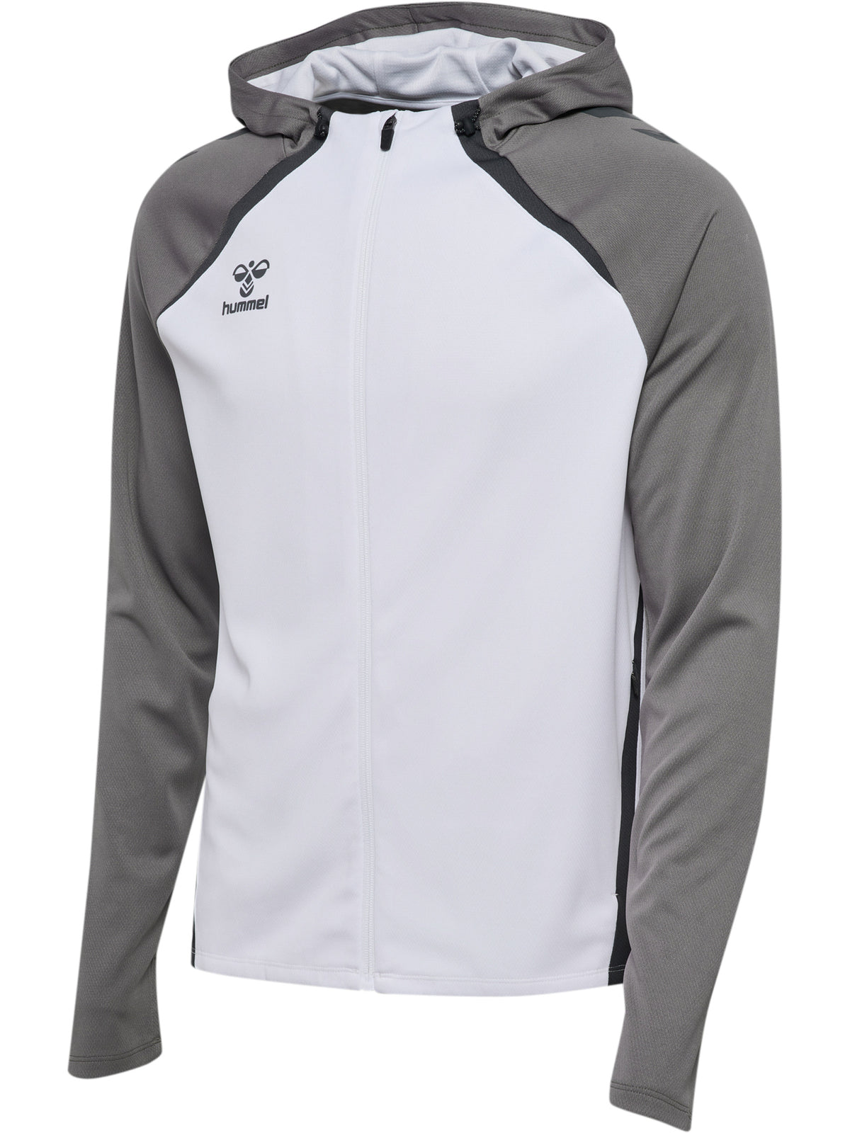 HUMMEL Lead 2.0 Zip Hoodie (white/steel gray)
