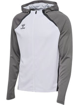 HUMMEL Lead 2.0 Zip Hoodie (white/steel gray)