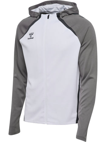HUMMEL Lead 2.0 Zip Hoodie (white/steel gray)