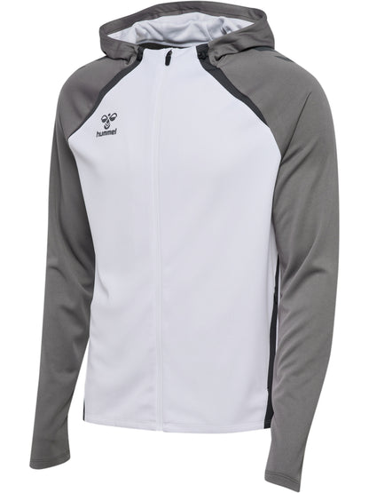 HUMMEL Lead 2.0 Zip Hoodie (white/steel gray)