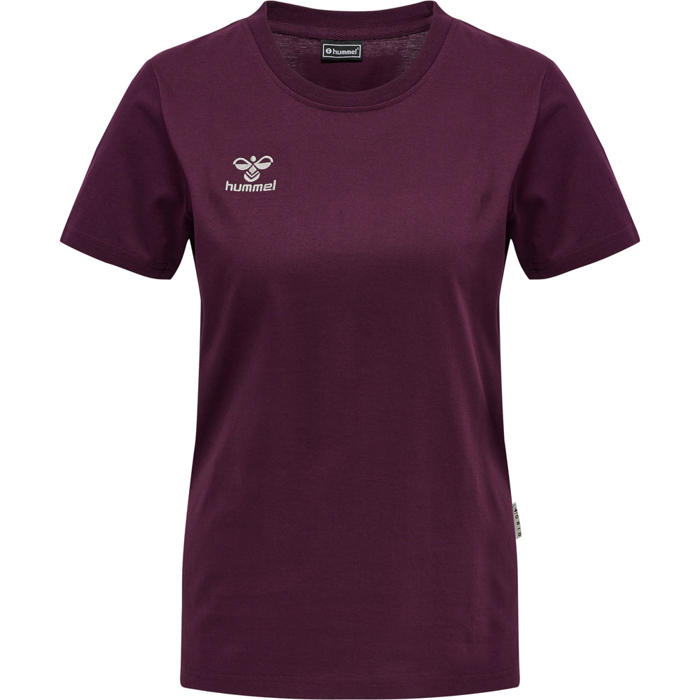HUMMEL Move Grid Cotton T-Shirt S/S Wom Damen (grape wine)