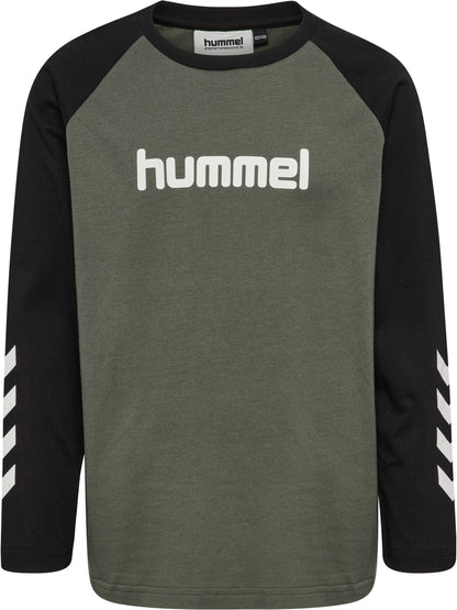 HUMMEL Logo T-Shirt L/S Kind (castor gray)