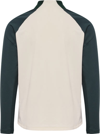 HUMMEL BLAZE27 Pro Training Halfzip Kind (buttercream/darkest spruce)
