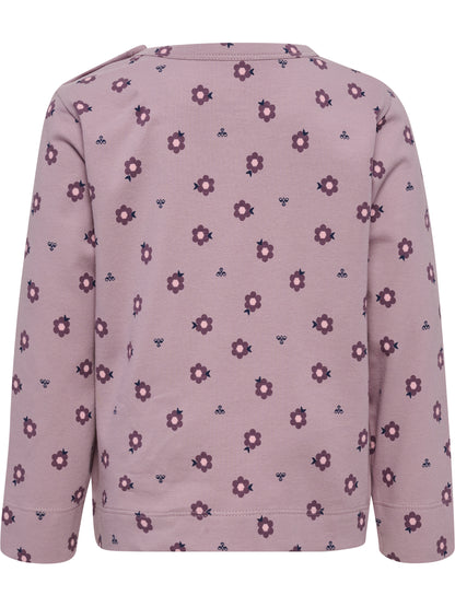 HUMMEL Mini AOP T-Shirt L/S Kind (sea fog)