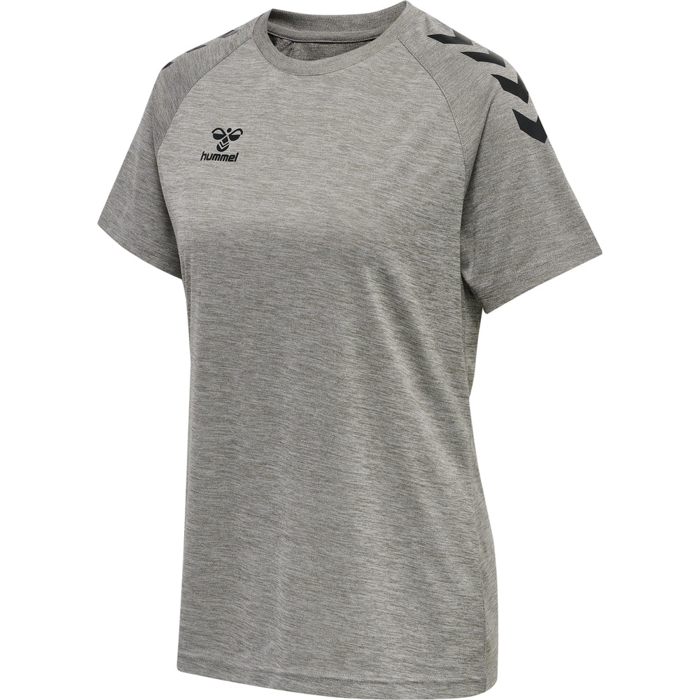 HUMMEL Core XK Core Poly Tee S/S Damen (grey melange)