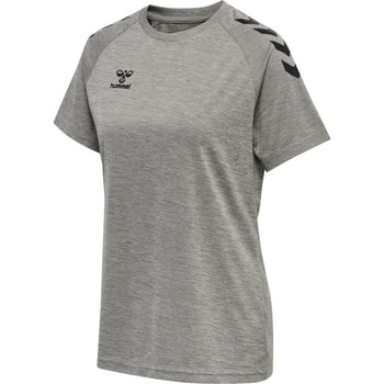 HUMMEL Core XK Core Poly Tee S/S Damen (grey melange)