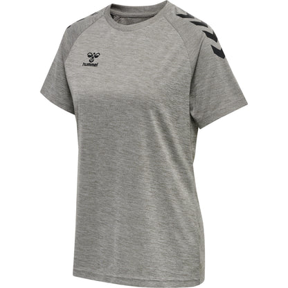 HUMMEL Core XK Core Poly Tee S/S Damen (grey melange)