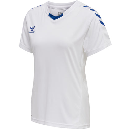 HUMMEL Core XK Poly Jersey S/S Damen (white/true blue)